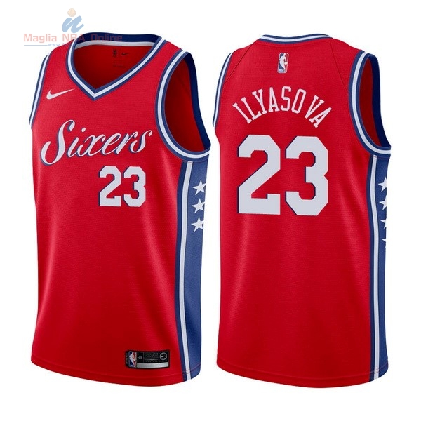 Acquista Maglia NBA Nike Philadelphia Sixers #23 Ersan Ilyasova Rosso Statement