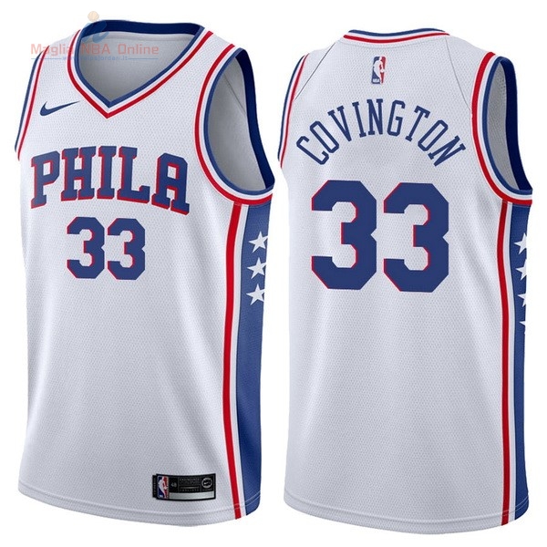 Acquista Maglia NBA Nike Philadelphia Sixers #33 Robert Covington Bianco Association