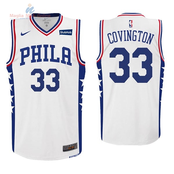 Acquista Maglia NBA Nike Philadelphia Sixers #33 Robert Covington Bianco
