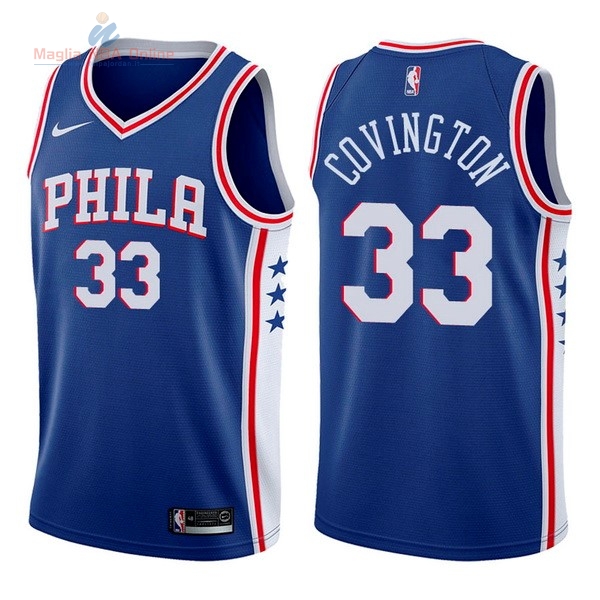 Acquista Maglia NBA Nike Philadelphia Sixers #33 Robert Covington Blu Icon