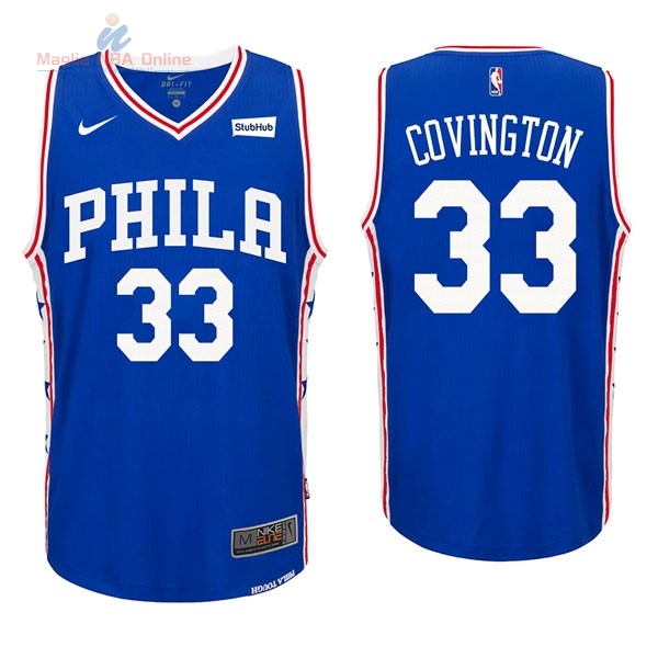 Acquista Maglia NBA Nike Philadelphia Sixers #33 Robert Covington Blu