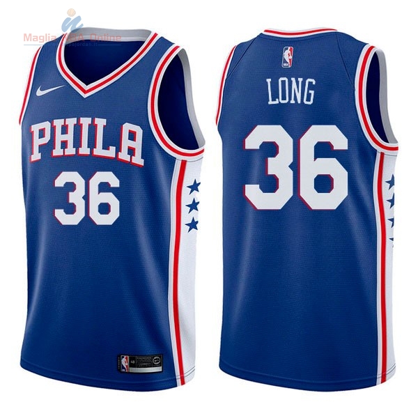 Acquista Maglia NBA Nike Philadelphia Sixers #36 Shawn Long Blu Icon