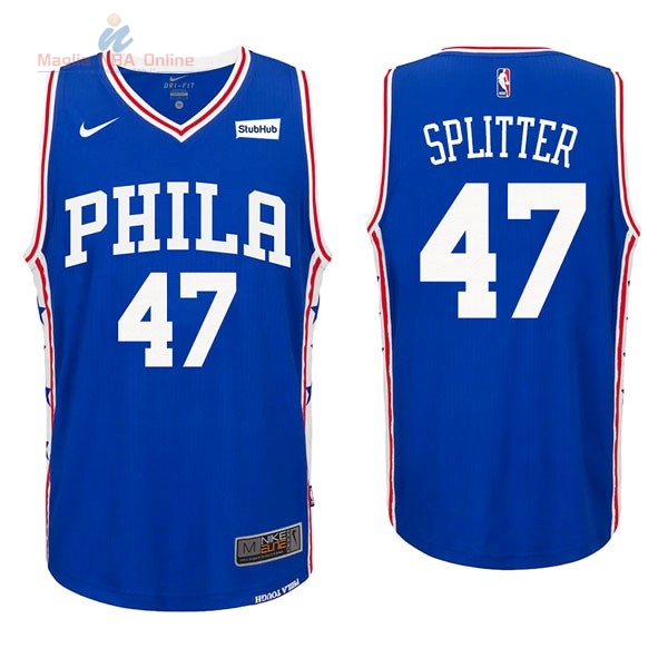 Acquista Maglia NBA Nike Philadelphia Sixers #47 Tiago Splitter Blu