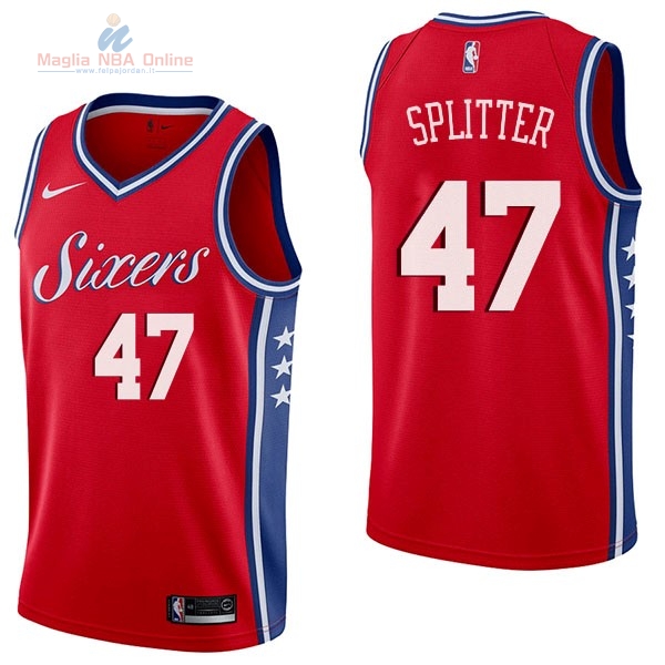 Acquista Maglia NBA Nike Philadelphia Sixers #47 Tiago Splitter Rosso Statement