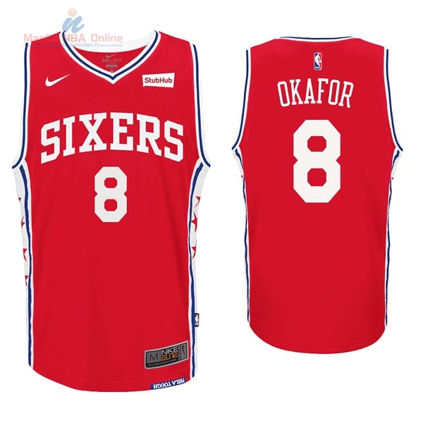 Acquista Maglia NBA Nike Philadelphia Sixers #8 Jahlil Okafor Rosso