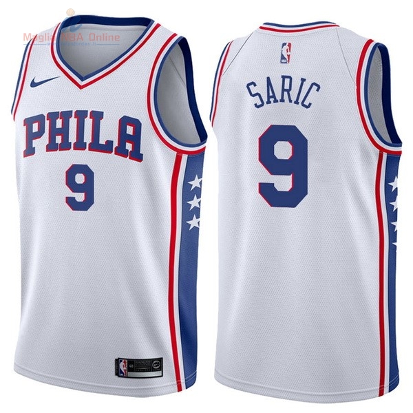 Acquista Maglia NBA Nike Philadelphia Sixers #9 Dario Saric Bianco Association