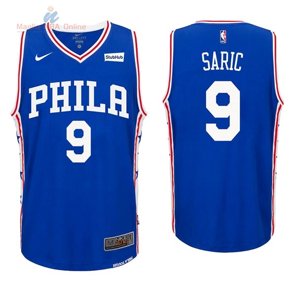Acquista Maglia NBA Nike Philadelphia Sixers #9 Dario Saric Blu