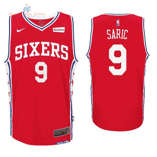 Acquista Maglia NBA Nike Philadelphia Sixers #9 Dario Saric Rosso