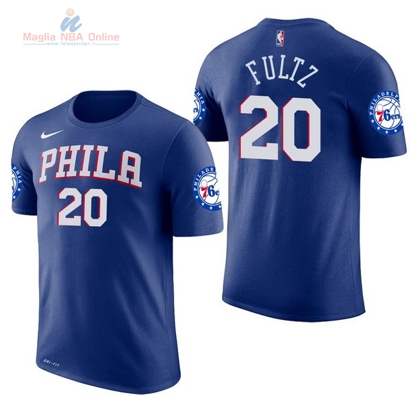 Acquista Maglia NBA Nike Philadelphia Sixers Manica Corta #20 Markelle Fultz Blu