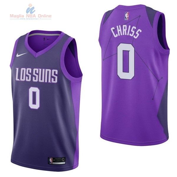 Acquista Maglia NBA Nike Phoenix Suns #0 Marquese Chriss Nike Porpora Città