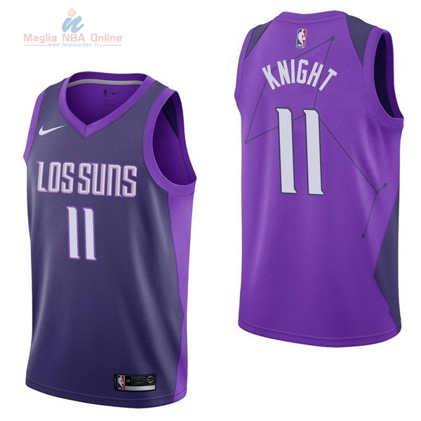 Acquista Maglia NBA Nike Phoenix Suns #11 Brandon Knight Nike Porpora Città