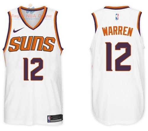 Acquista Maglia NBA Nike Phoenix Suns #12 T.J. Warren Bianco Association