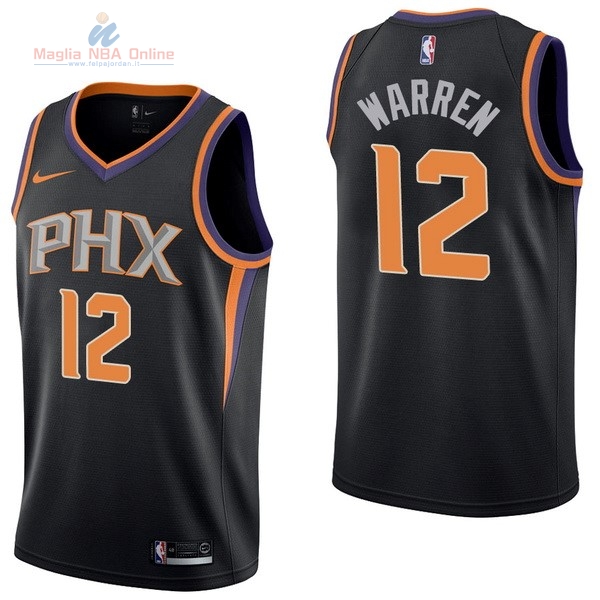 Acquista Maglia NBA Nike Phoenix Suns #12 T.J. Warren Nero Statement