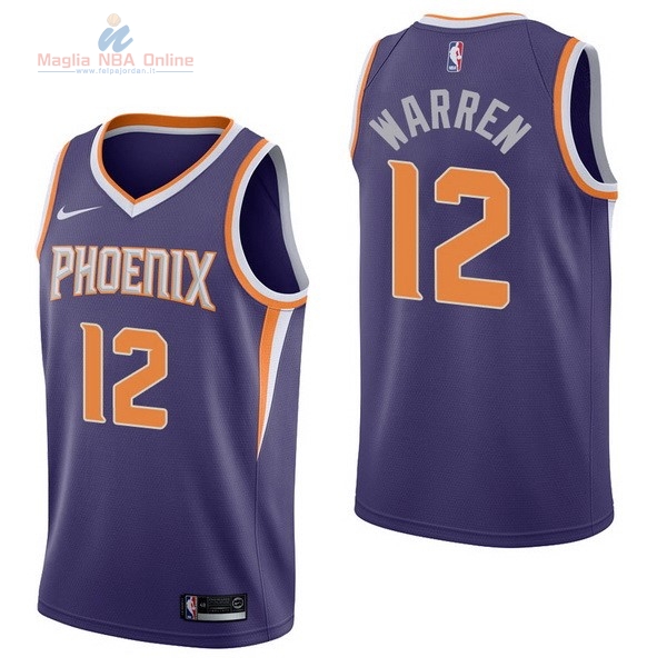 Acquista Maglia NBA Nike Phoenix Suns #12 T.J. Warren Porpora Icon