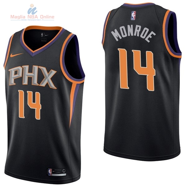 Acquista Maglia NBA Nike Phoenix Suns #14 Greg Monroe Nero Statement