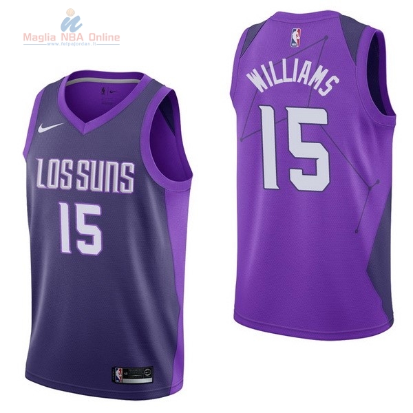 Acquista Maglia NBA Nike Phoenix Suns #15 Alan Williams Nike Porpora Città