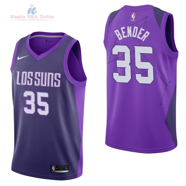 Acquista Maglia NBA Nike Phoenix Suns #35 Dragan Bender Nike Porpora Città