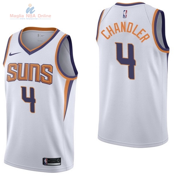 Acquista Maglia NBA Nike Phoenix Suns #4 Tyson Chandler Bianco Association