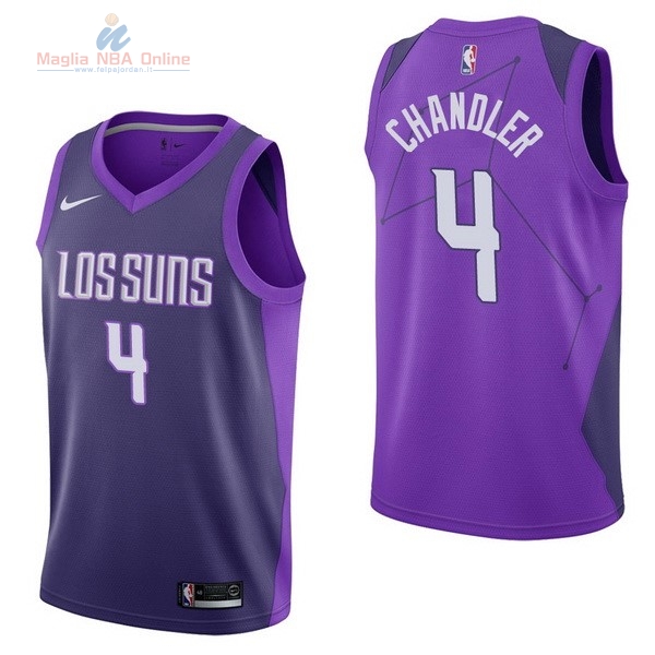 Acquista Maglia NBA Nike Phoenix Suns #4 Tyson Chandler Nike Porpora Città