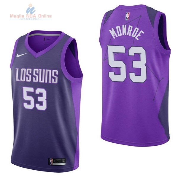 Acquista Maglia NBA Nike Phoenix Suns #53 Greg Monroe Nike Porpora Città