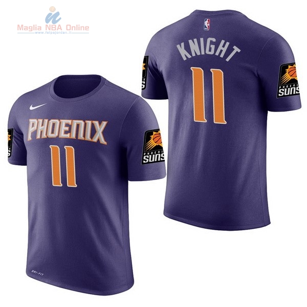 Acquista Maglia NBA Nike Phoenix Suns Manica Corta #11 Brandon Knight Porpora
