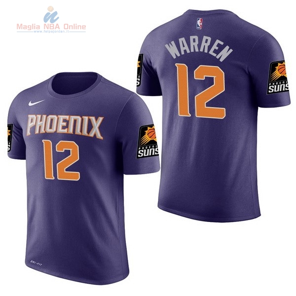 Acquista Maglia NBA Nike Phoenix Suns Manica Corta #12 T.J. Warren Porpora