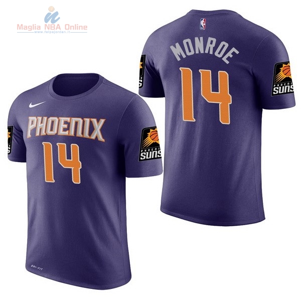 Acquista Maglia NBA Nike Phoenix Suns Manica Corta #14 Greg Monroe Porpora