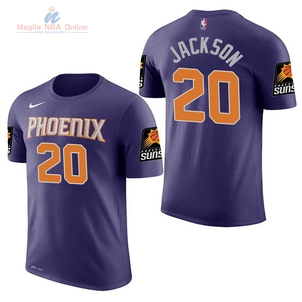 Acquista Maglia NBA Nike Phoenix Suns Manica Corta #20 Josh Jackson Porpora