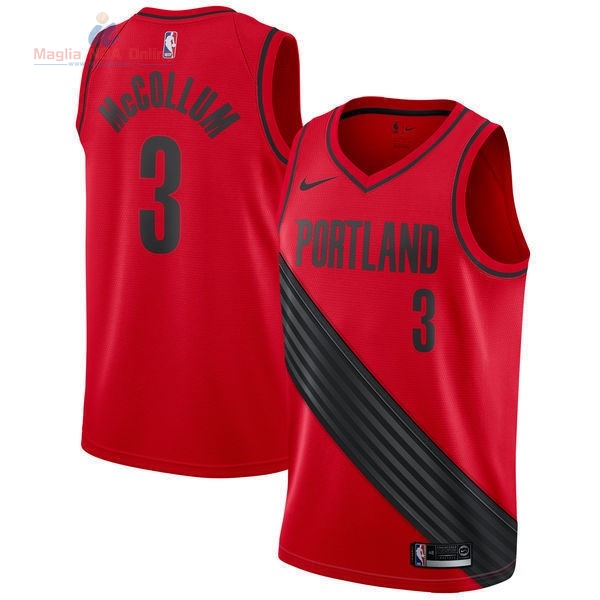 Acquista Maglia NBA Nike Portland Trail Blazers #3 C.J. McCollum Rosso Statement