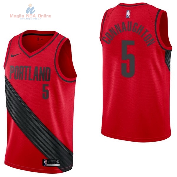 Acquista Maglia NBA Nike Portland Trail Blazers #5 Pat Connaughton Rosso Statement