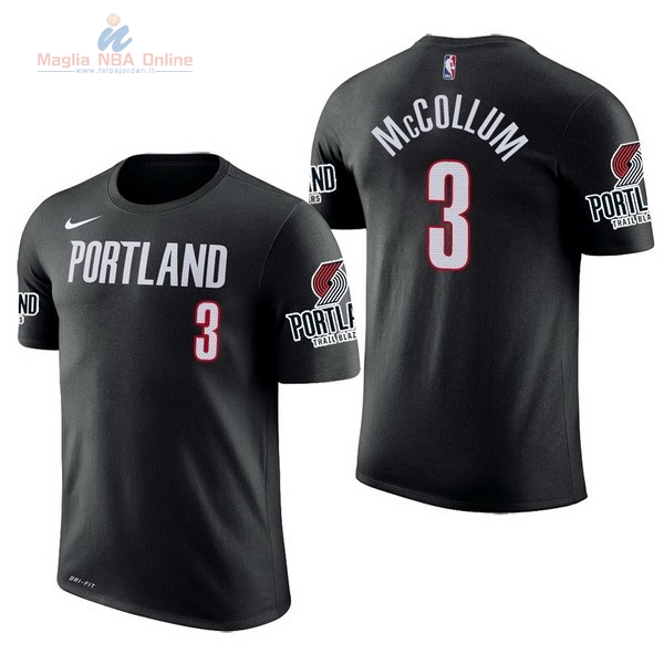 Acquista Maglia NBA Nike Portland Trail Blazers Manica Corta #3 C.J. McCollum Nero