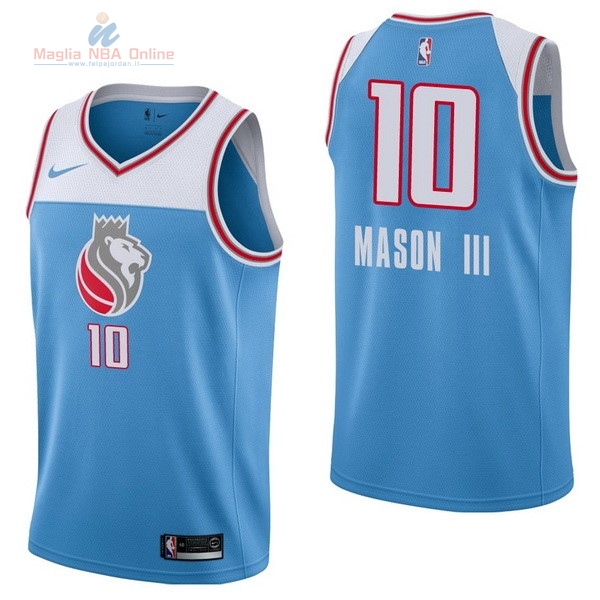 Acquista Maglia NBA Nike Sacramento Kings #10 Frank Mason III Nike Blu Città