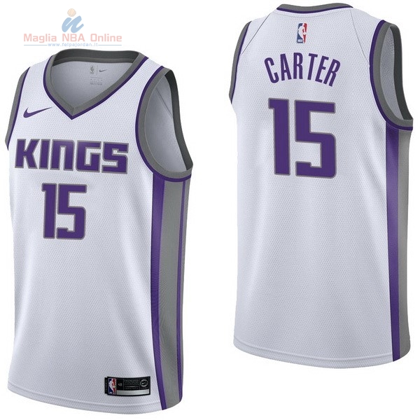 Acquista Maglia NBA Nike Sacramento Kings #15 Vince Carter Bianco Association