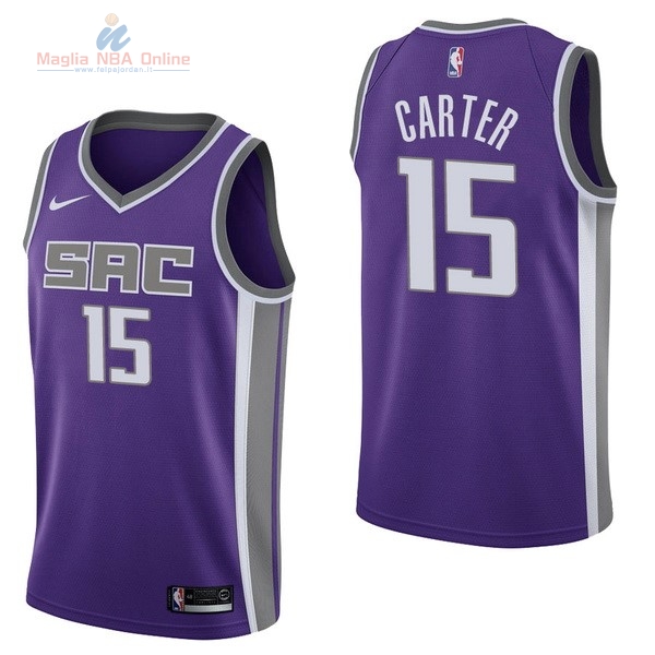 Acquista Maglia NBA Nike Sacramento Kings #15 Vince Carter Porpora Icon
