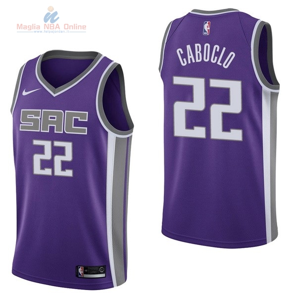 Acquista Maglia NBA Nike Sacramento Kings #22 Marroneo Caboclo Porpora Icon