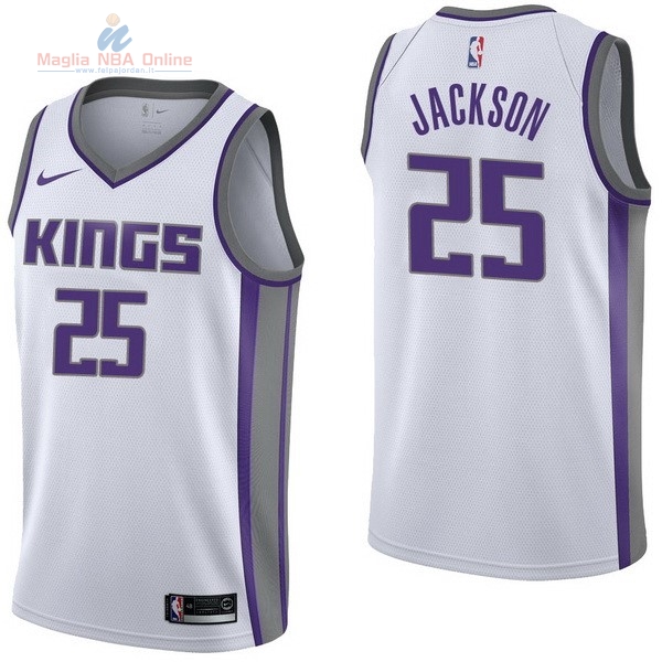 Acquista Maglia NBA Nike Sacramento Kings #25 Justin Jackson Bianco Association