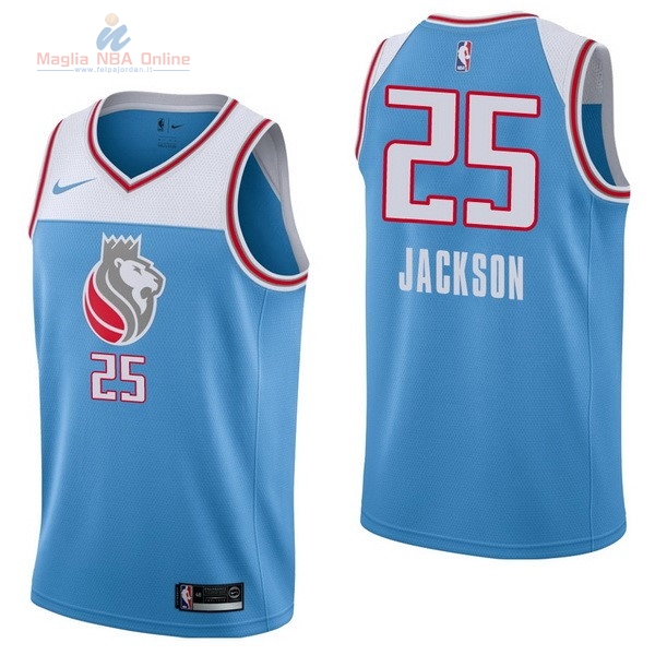 Acquista Maglia NBA Nike Sacramento Kings #25 Justin Jackson Nike Blu Città