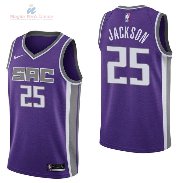 Acquista Maglia NBA Nike Sacramento Kings #25 Justin Jackson Porpora Icon