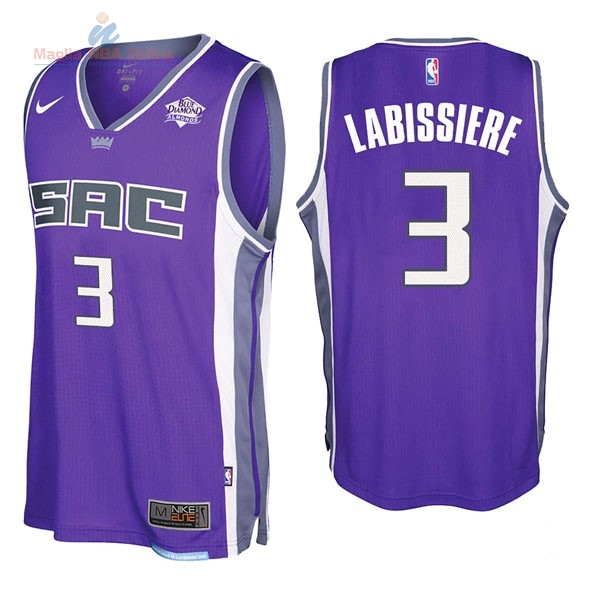 Acquista Maglia NBA Nike Sacramento Kings #3 Skal Llabissiere Porpora