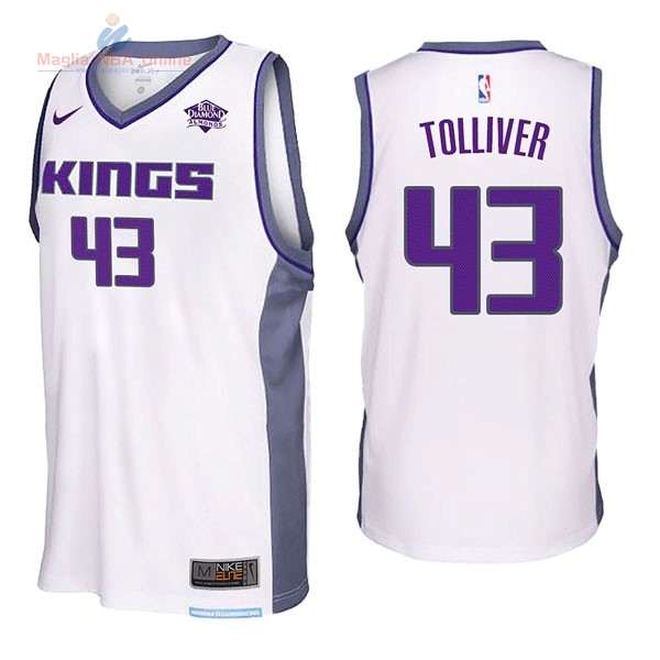 Acquista Maglia NBA Nike Sacramento Kings #43 Anthony Tolliver Bianco