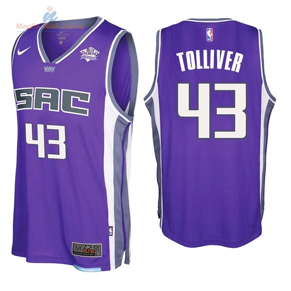 Acquista Maglia NBA Nike Sacramento Kings #43 Anthony Tolliver Porpora