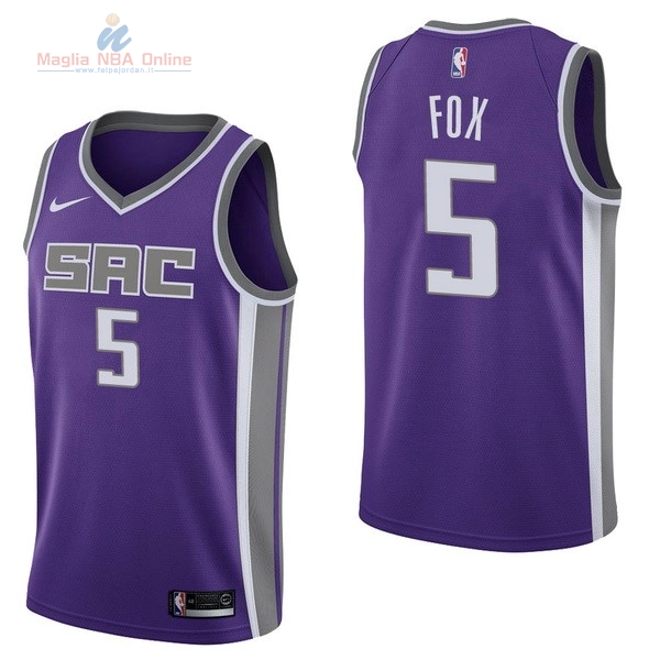 Acquista Maglia NBA Nike Sacramento Kings #5 De'Aaron Fox Porpora Icon