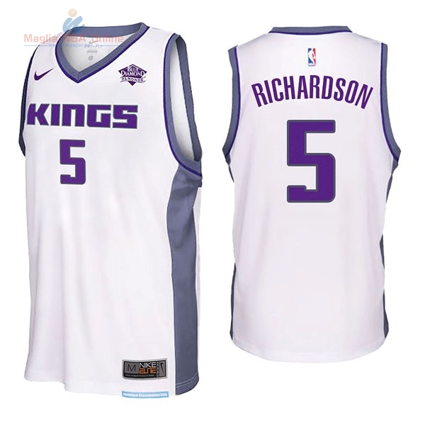 Acquista Maglia NBA Nike Sacramento Kings #5 Malachi Richardson Bianco