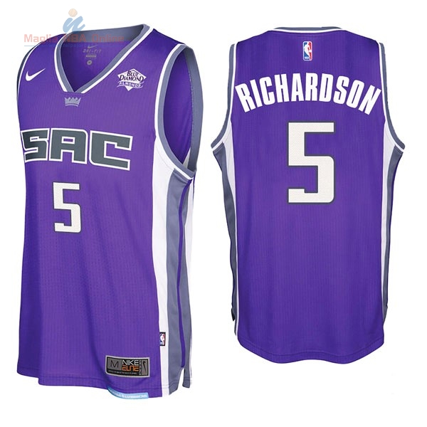 Acquista Maglia NBA Nike Sacramento Kings #5 Malachi Richardson Porpora