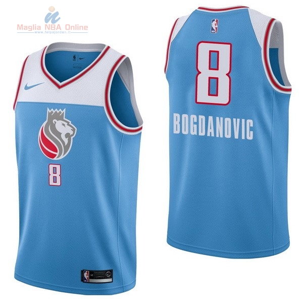Acquista Maglia NBA Nike Sacramento Kings #8 Bogdan Bogdanovic Nike Blu Città