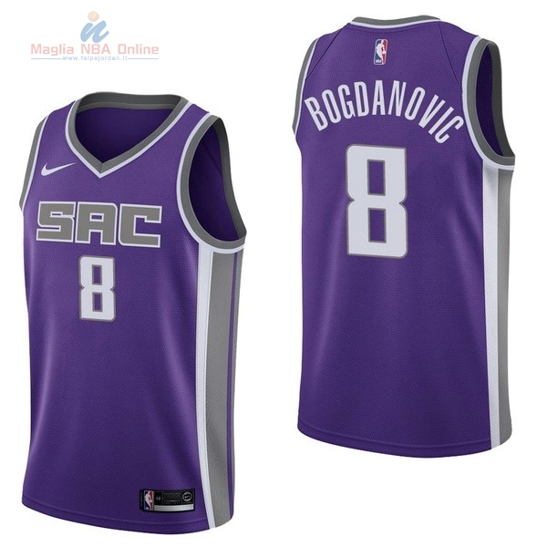 Acquista Maglia NBA Nike Sacramento Kings #8 Bogdan Bogdanovic Porpora Icon