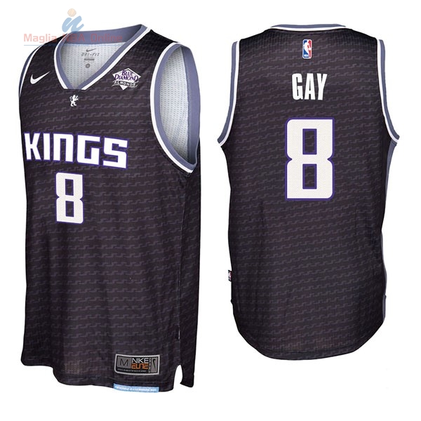 Acquista Maglia NBA Nike Sacramento Kings #8 Rudy Gay Nero