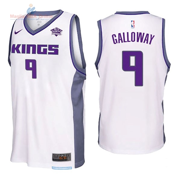 Acquista Maglia NBA Nike Sacramento Kings #9 Langston Galloway Bianco