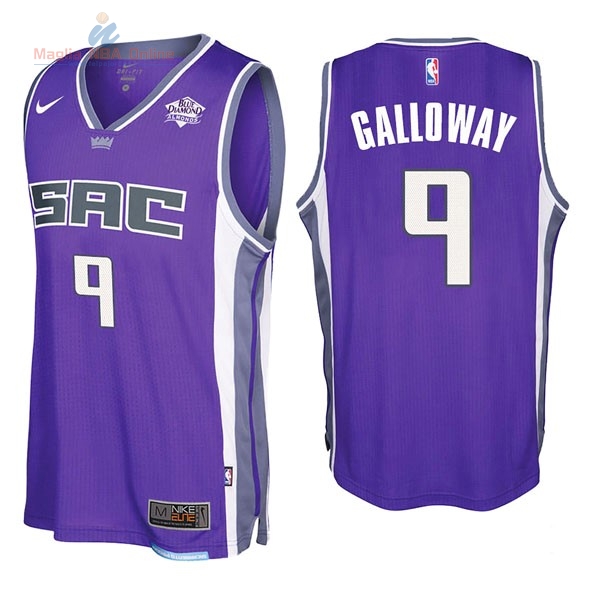 Acquista Maglia NBA Nike Sacramento Kings #9 Langston Galloway Porpora