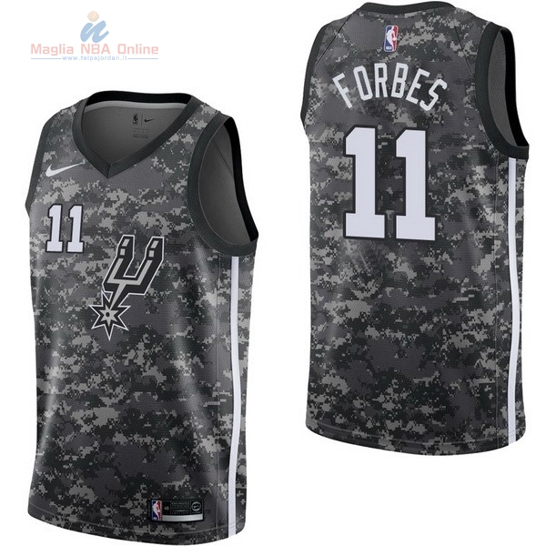Acquista Maglia NBA Nike San Antonio Spurs #11 Bryn Forbes Nike Camouflage Città